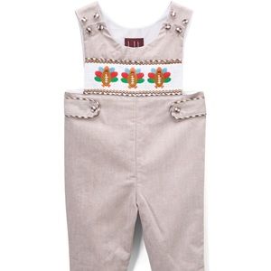 💕✨HOST PICK✨💕Football-Turkeys Smocked Overalls
